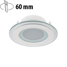 Φωτιστικό LED Γυάλινο Στρογγυλό Χωνευτό 6W 230V 480lm 2700K Θερμό Φως 99LED639